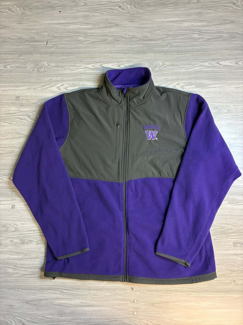 Colosseum Washington Huskies Fleece Jacket Size XL